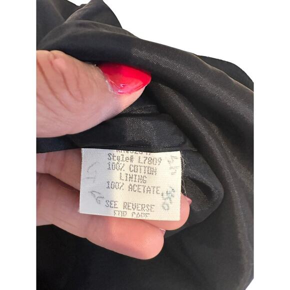 Laundry by Shelli Segal 90s Black Floral Daisy Embroidered Sleeveless Dress Sz 8 - Picture 5 of 7